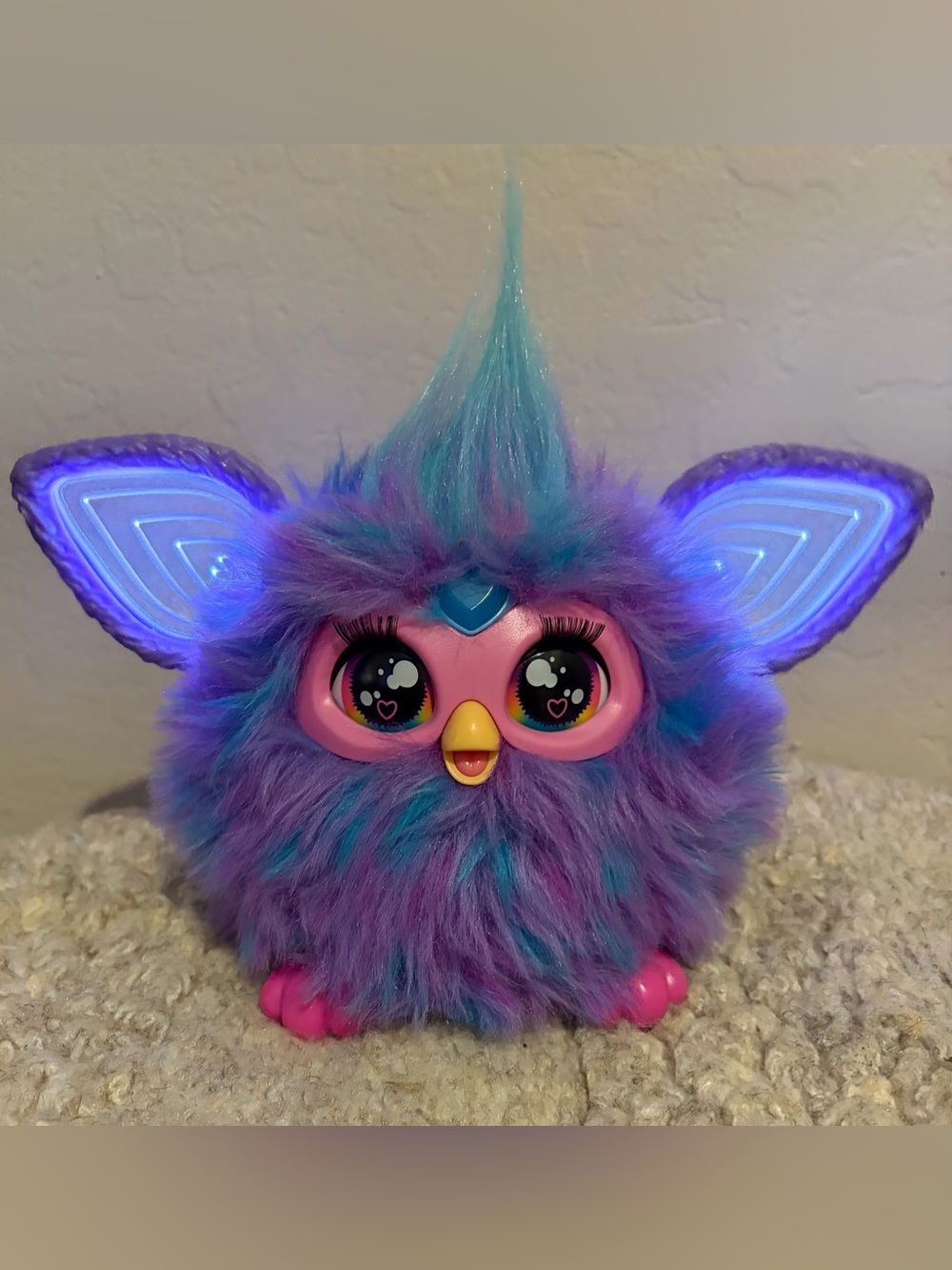 Furby Connect Purple Blue Interactive Electronic Toy w/ Light Up Ears Hasbro